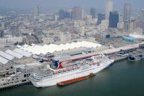Carnival Glory is the first cruise ship to embark from New Orleans (Port NOLA, Louisiana)